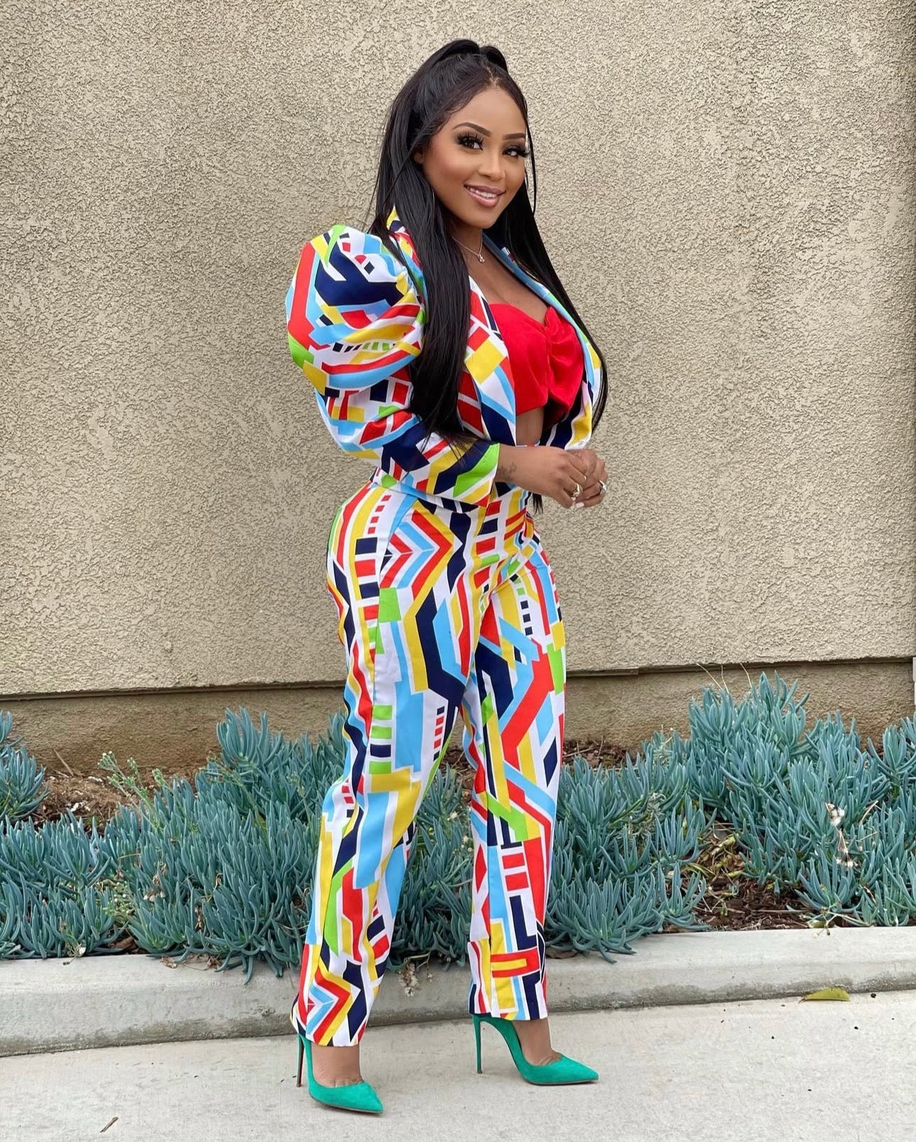 ALWAYS POSH TWO PIECE SUIT - MULTI ALWAYS POSH TWO PIECE SUIT - MULTI
