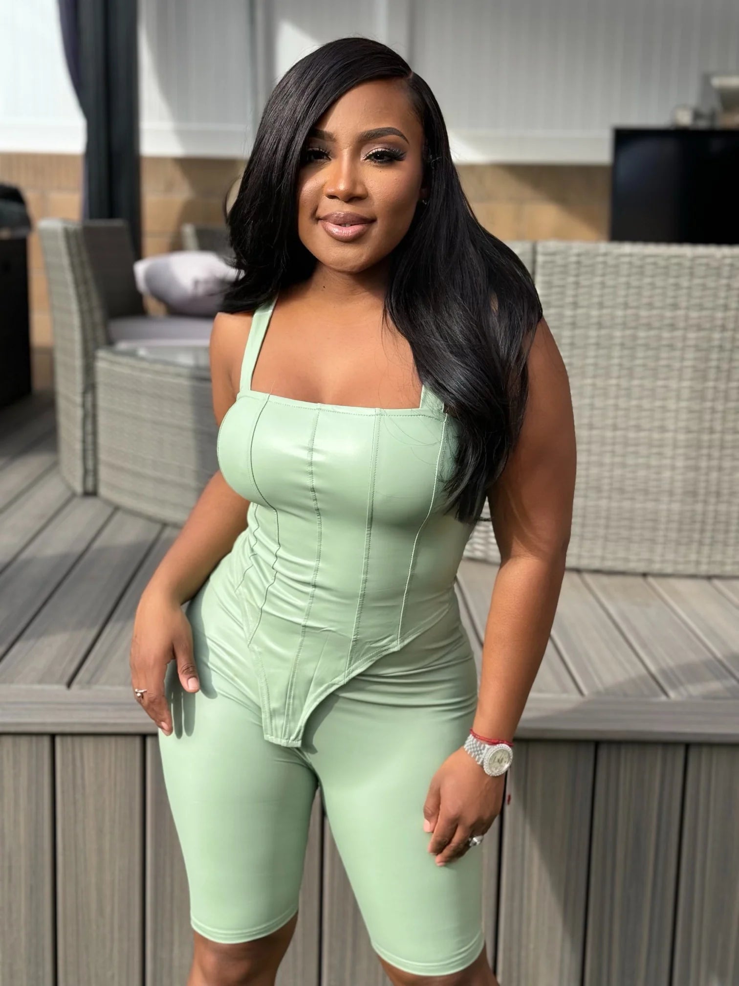 DAILY CHARM SHORT SET - MINT GREEN