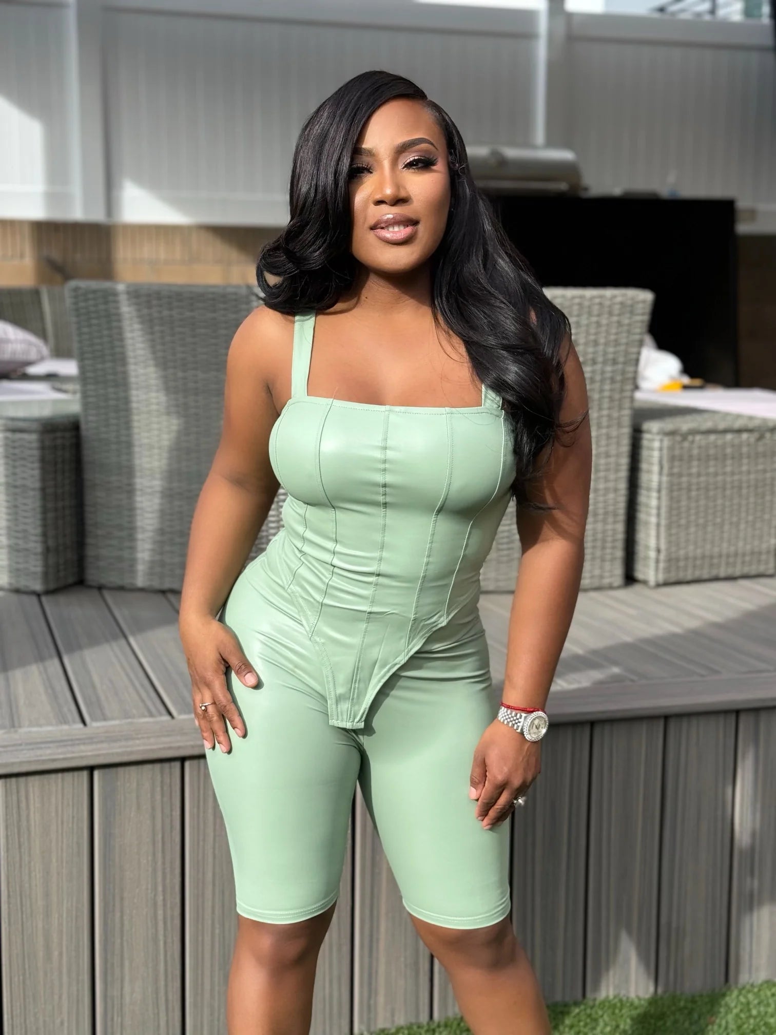 DAILY CHARM SHORT SET - MINT GREEN