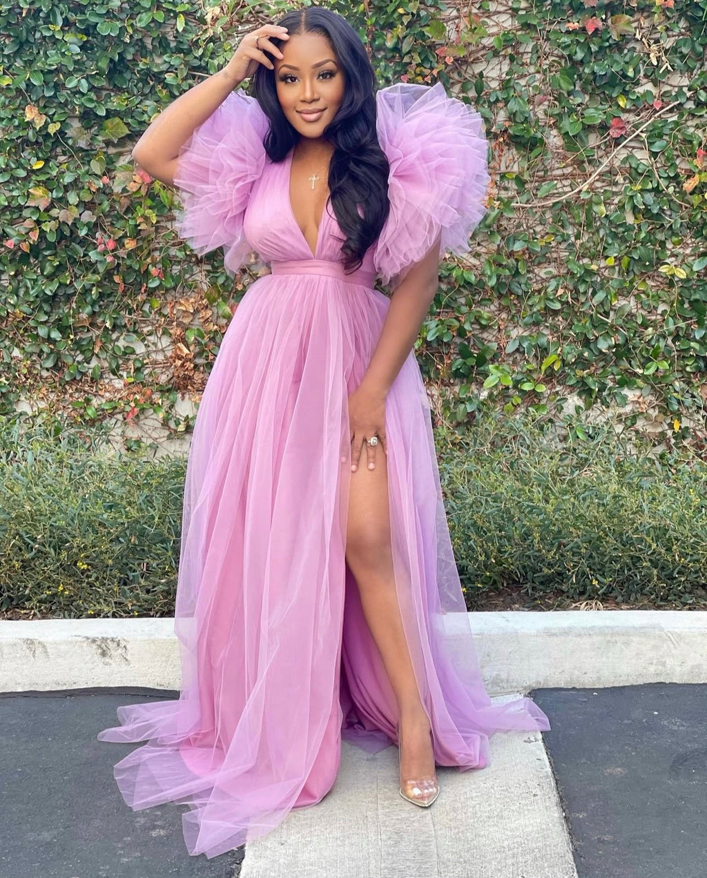 EXTRA ATTENTION TULLE DRESS - LAVENDER