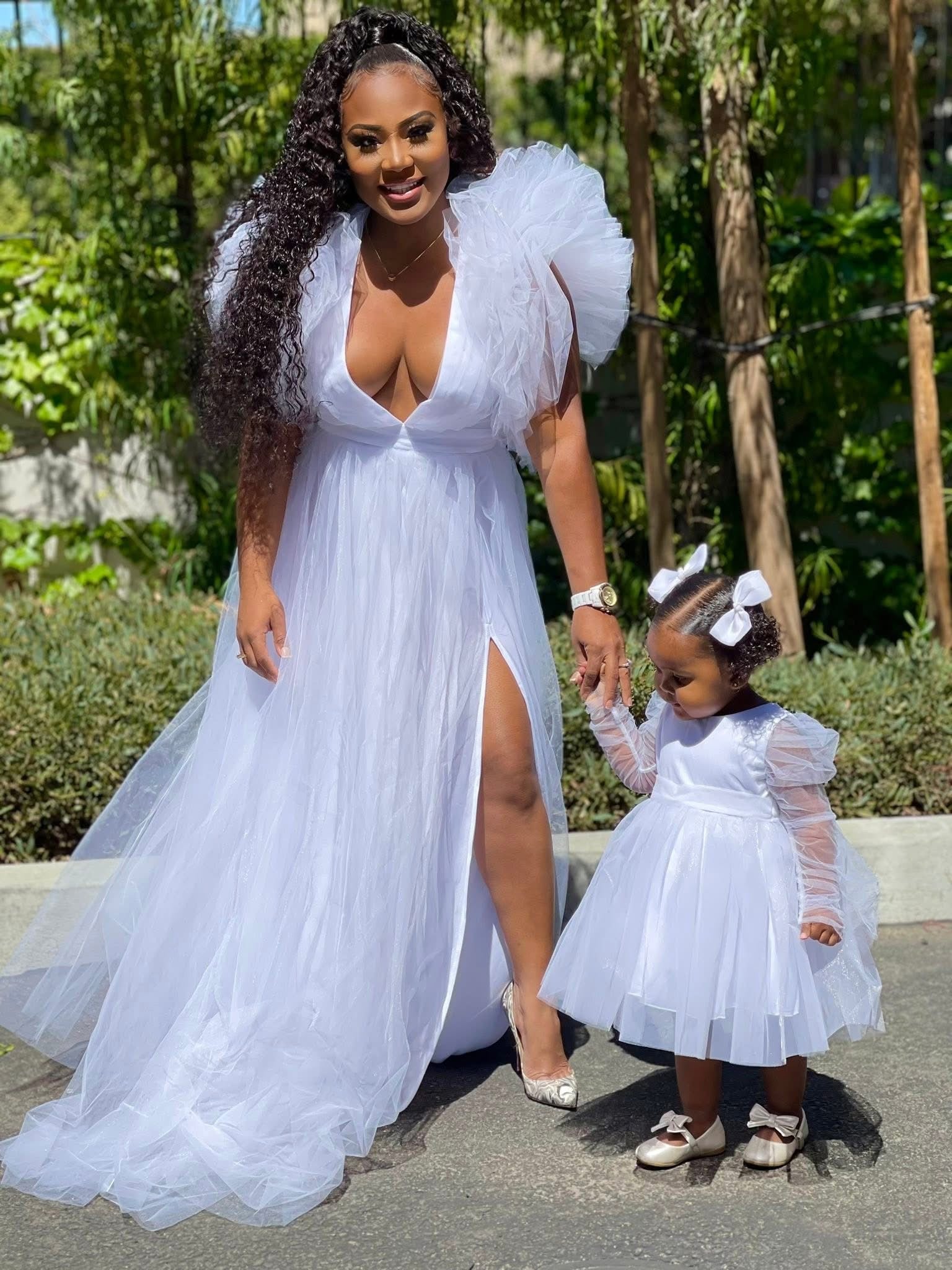 SHE'S ICONIC DRESS - KIDS (WHITE)