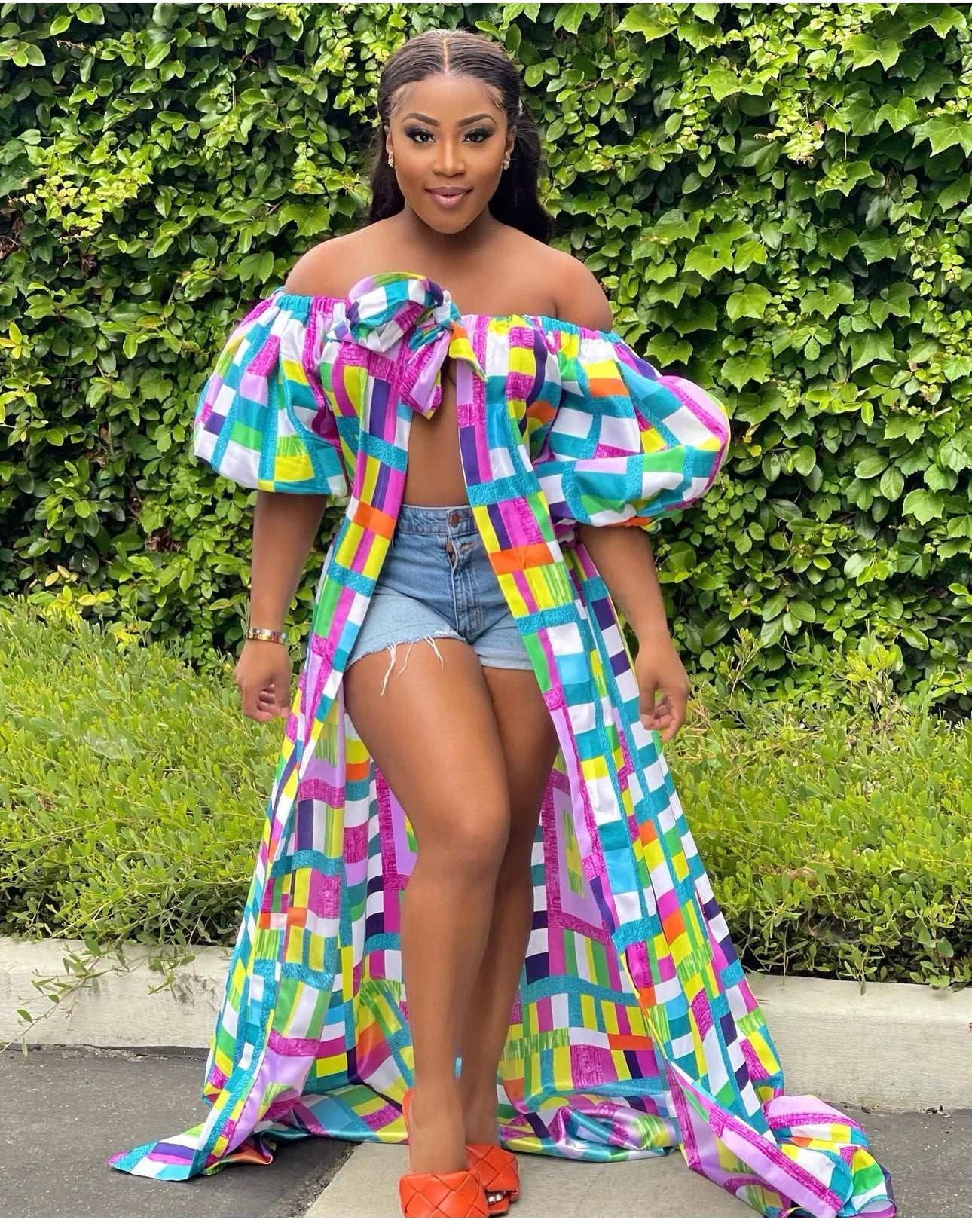 SPOT ON CAPE TWO PIECE SET - MULTI COLOR